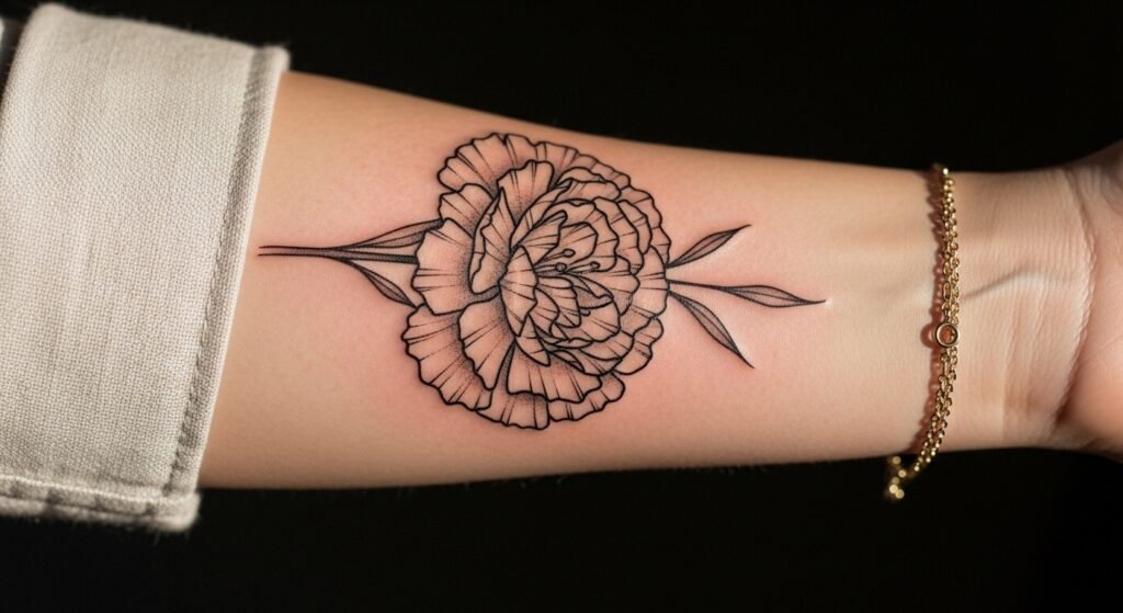 24 Affordable Carnation Flower Tattoo Ideas That Look High End Without Breaking the Bank