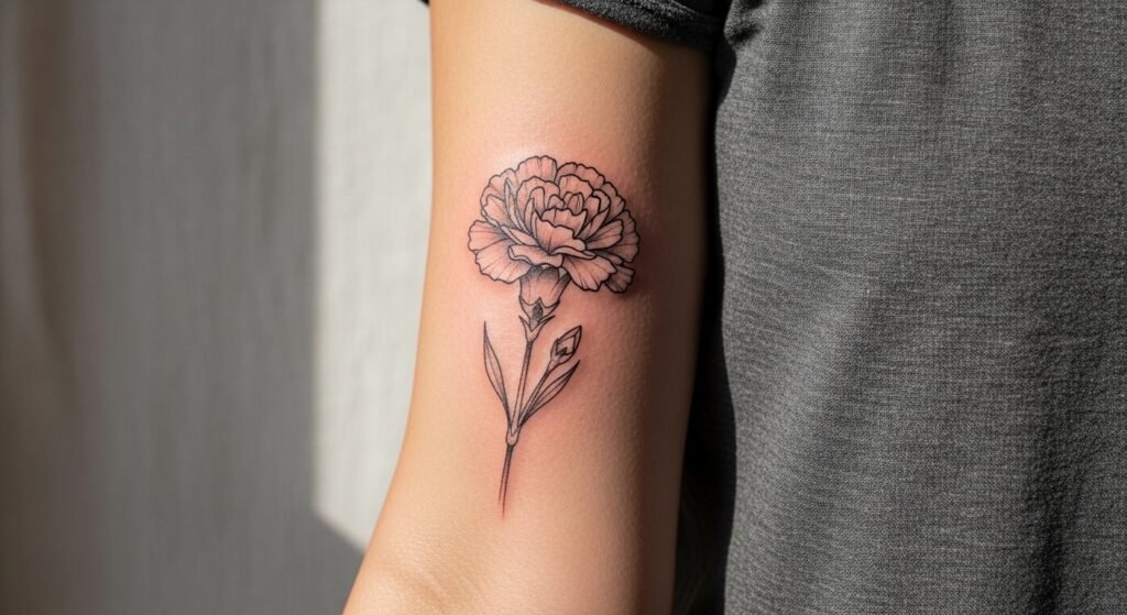 30 Unique Carnation Flower Tattoo Placement Ideas That Flatter Every Body Type and Personal Style