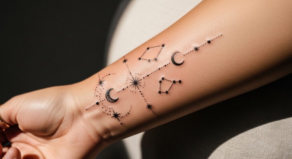 22 Gorgeous Astrology Tattoo Designs That Are Intricate Celestial and Perfect for Any Body Placement