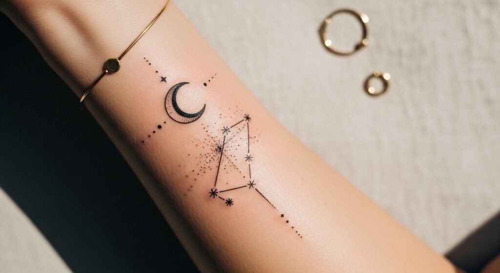 23 Trendy Astrology Tattoo Ideas for Women That Are Feminine Mystical and Deeply Meaningful