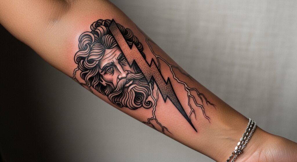 24 Genius Zeus Tattoo Designs with Lightning Bolts That Are Electric Bold and Absolutely Show Stopping