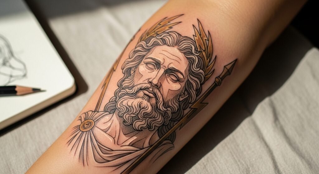 How to Place a Zeus Tattoo on Your Body for the Most Commanding Flattering and Eye Catching Result