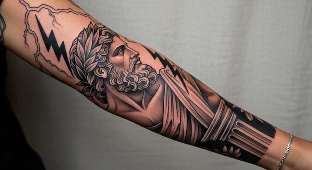 28 Jaw-Dropping Zeus Tattoo Sleeve Designs That Are Epic Dramatic and Absolutely Mythologically Stunning
