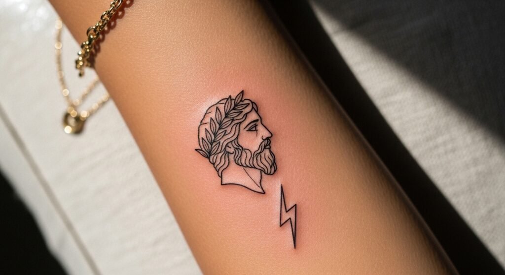 21 Must-Try Minimalist Zeus Tattoo Designs That Are Clean Simple and Incredibly Powerful in Their Simplicity