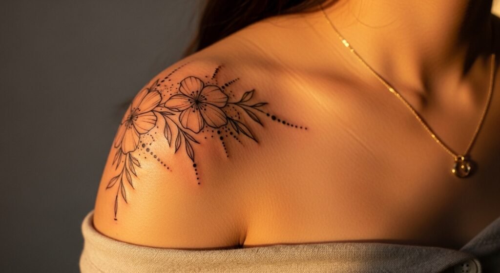 27 Gorgeous Small Shoulder Cap Tattoo Ideas That Are Delicate Detailed and Absolutely Stunning to Wear